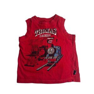 Thomas & Friends Toddler Tank Top Train Graphic Cartoon Shirt 24 Months 11"x13"
